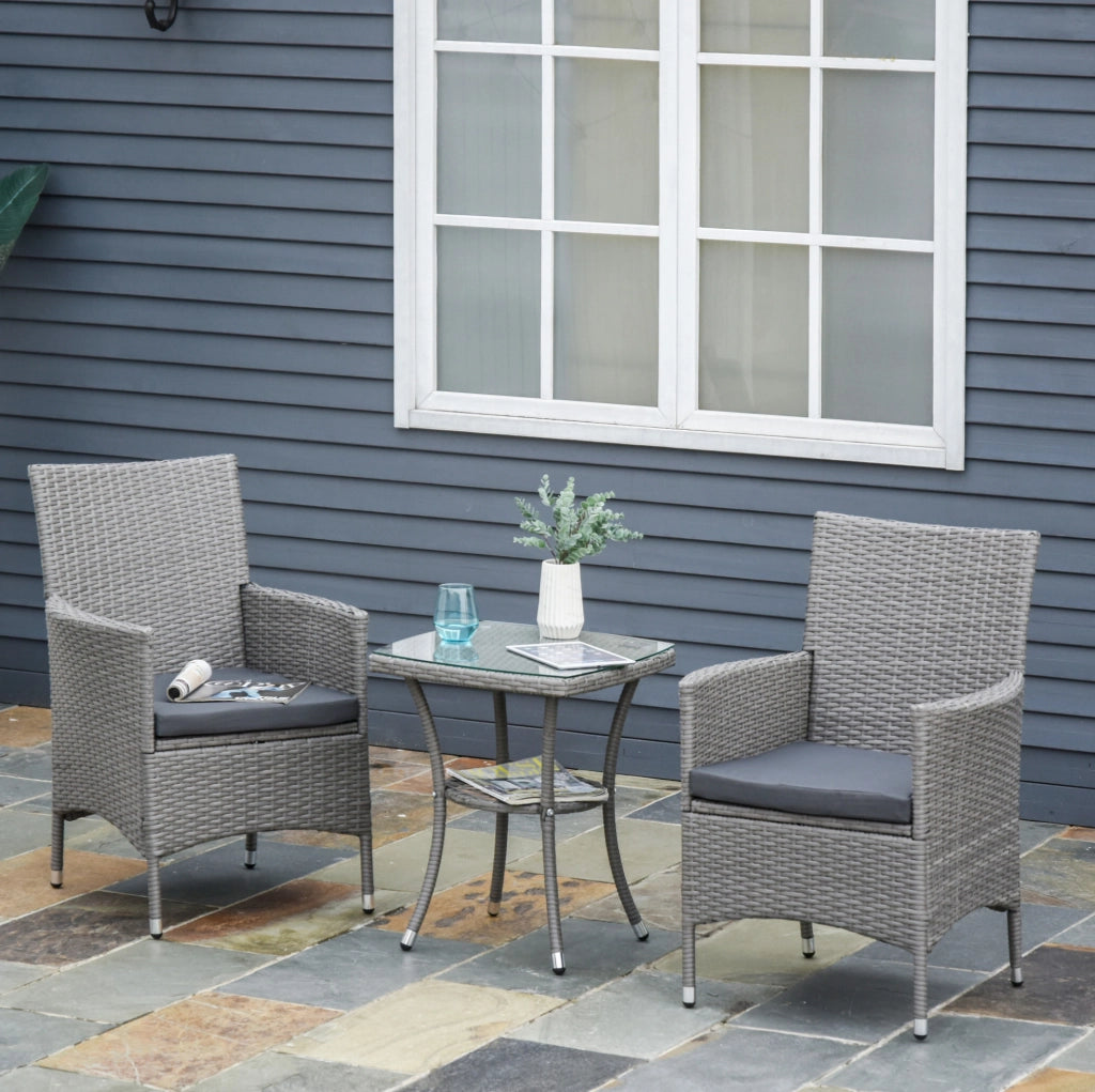 Set bistrot da giardino 3 pezzi con tavolo Ø60x69 cm e 2 sedie in ferro verde anticato