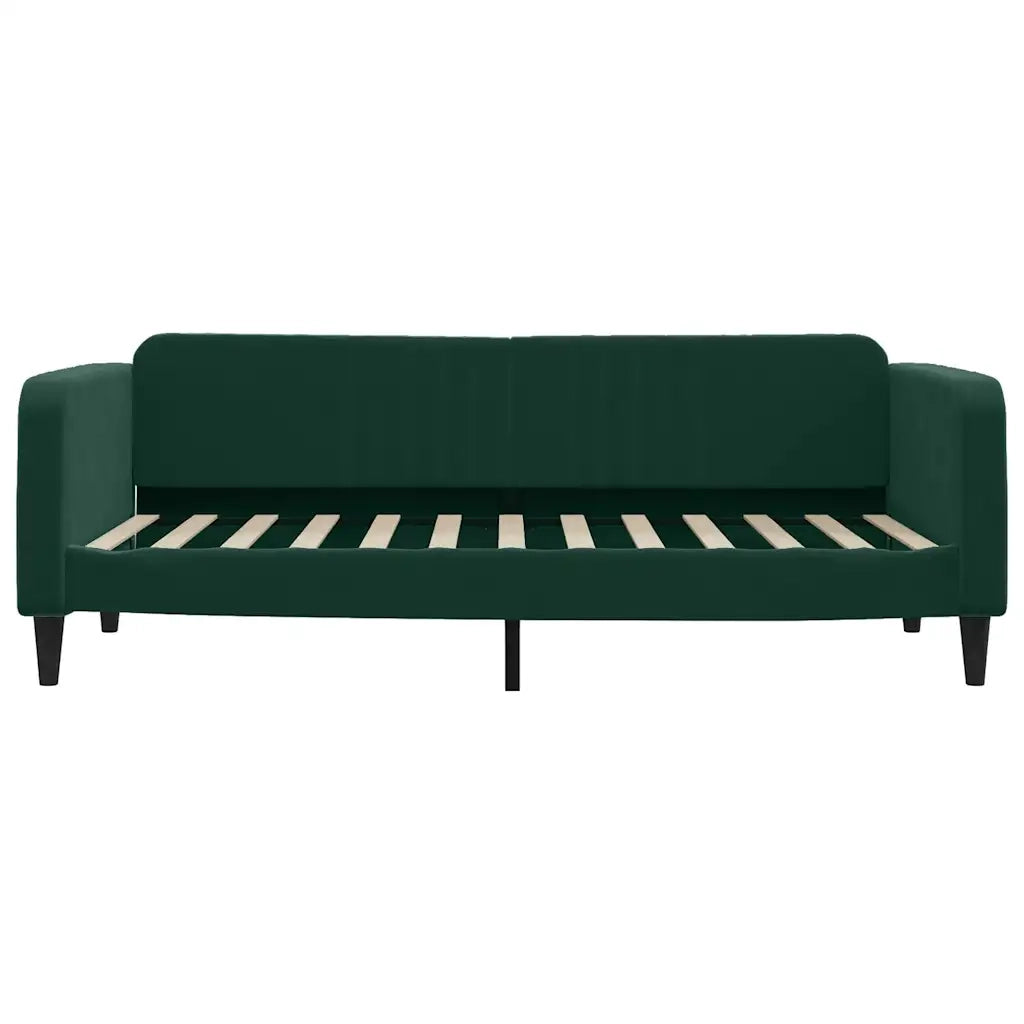 Divano letto | Sof¨¤ letto | Letto singolo Estraibile Verde Scuro 90x200cm Velluto