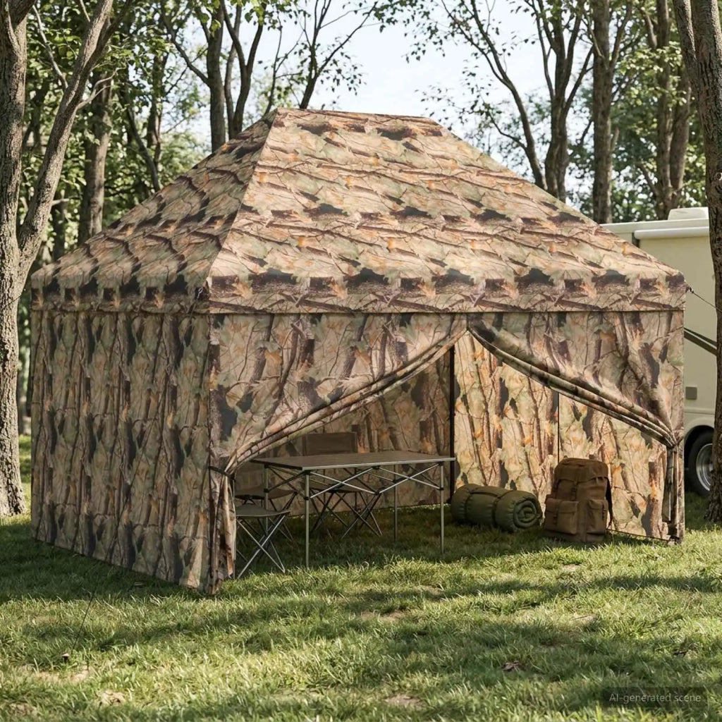 Gazebo Pop-up con 4 Pareti 3 x 4,5 m Mimetico Foresta 42036837
