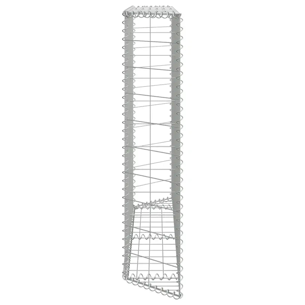 Gabbione Letto Rialzato Trapezio Acciaio Zincato 150x20x100 cm 145654