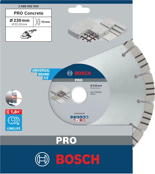 DISCO DIAMANTATO PRO CONCRETE BOSCH D.230mm 2608602655