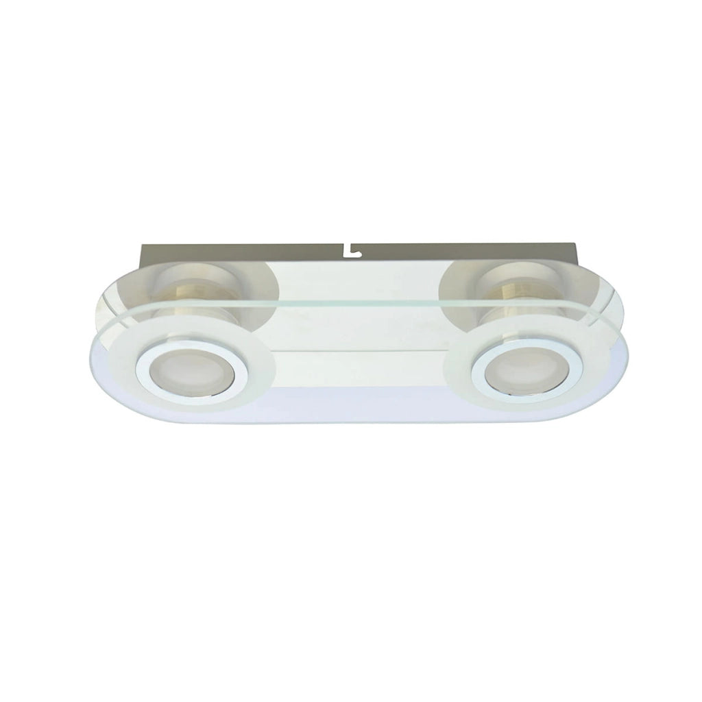 Plafoniera LED Italux Flavio 2x5,5W cromo vetro 29cm