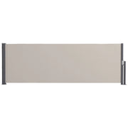 Tappone laterale estensibile 300x100cm schermo privacy da giardino con protezione UV poliestere antivento colore grigio chiaro