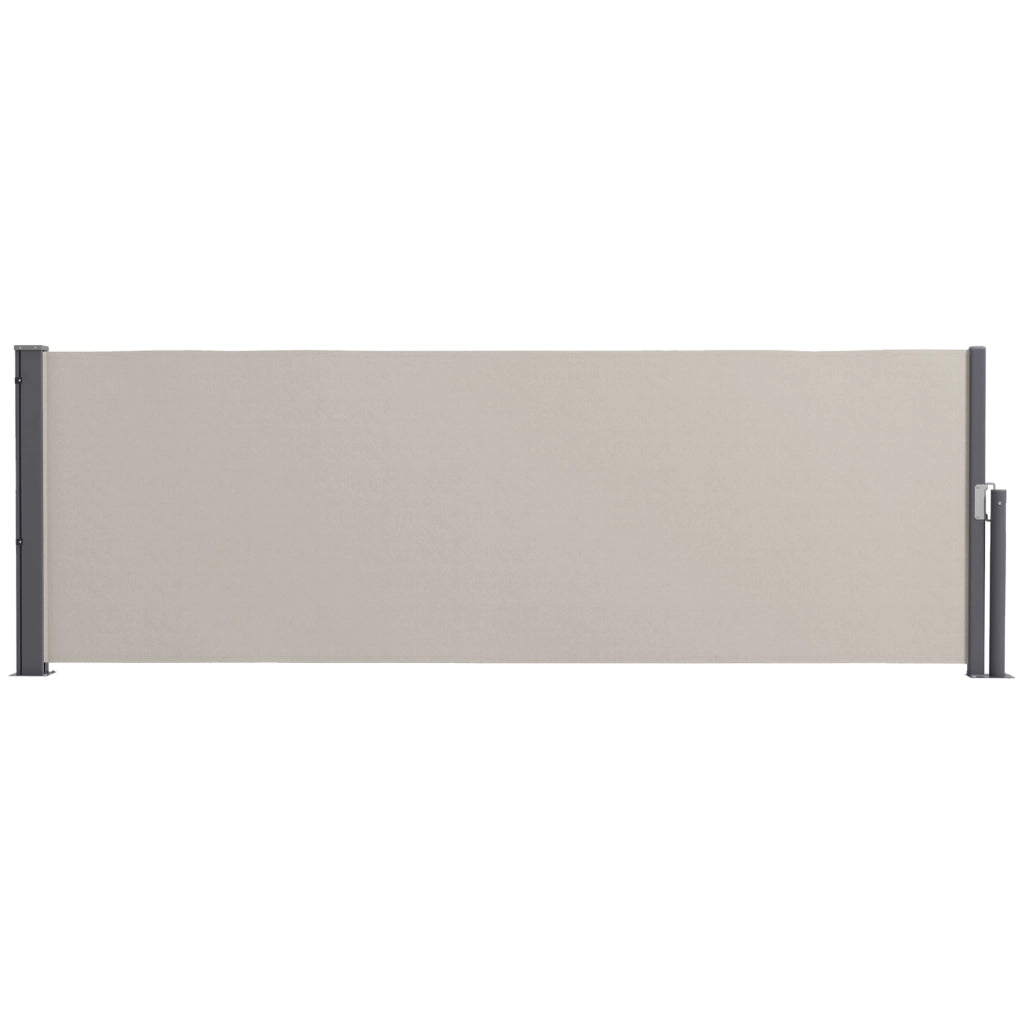 Tappone laterale estensibile 300x100cm schermo privacy da giardino con protezione UV poliestere antivento colore grigio chiaro
