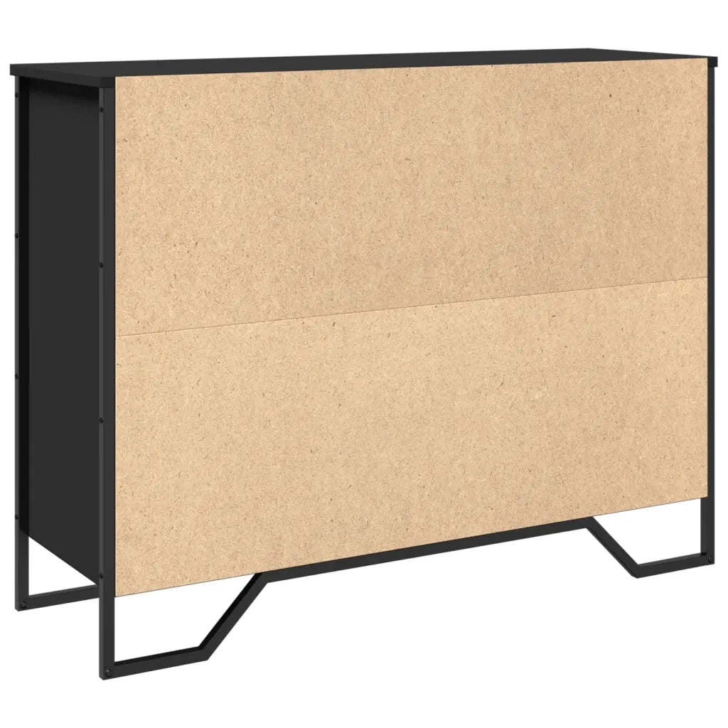 Credenza | Madia | Buffet da pranzo | Armadio da pranzo Nera 97x32,5x74,5 cm in Legno Multistrato