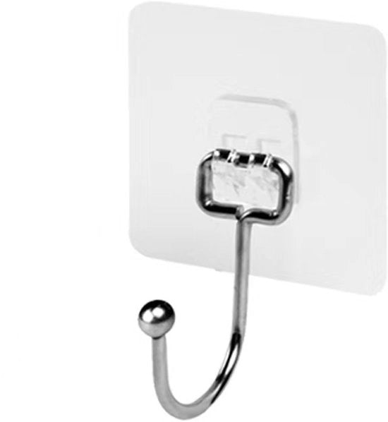 Haken autoadesivi, chiodi adesivi per parete extra resistenti, chiodi in plastica trasparente resistenti, inclusi chiodi, adatti per cucine, abitazioni e uffici, confezione da 50.