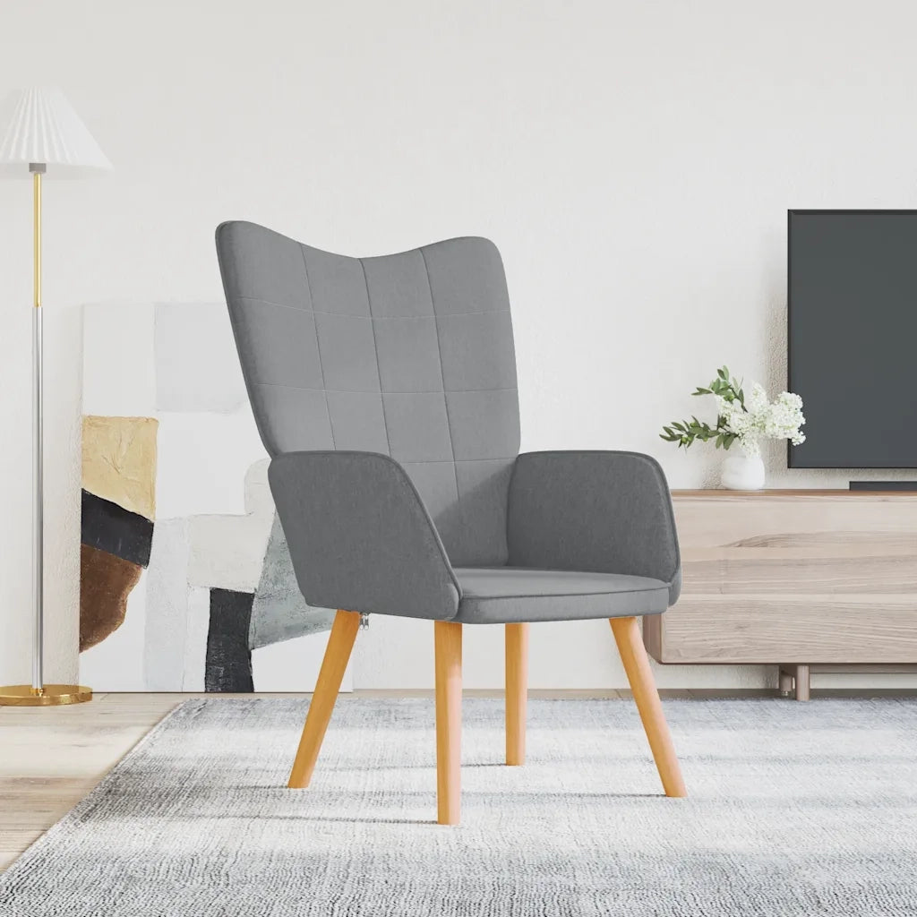 Poltrona Relax Grigio Chiaro in Tessuto 327919