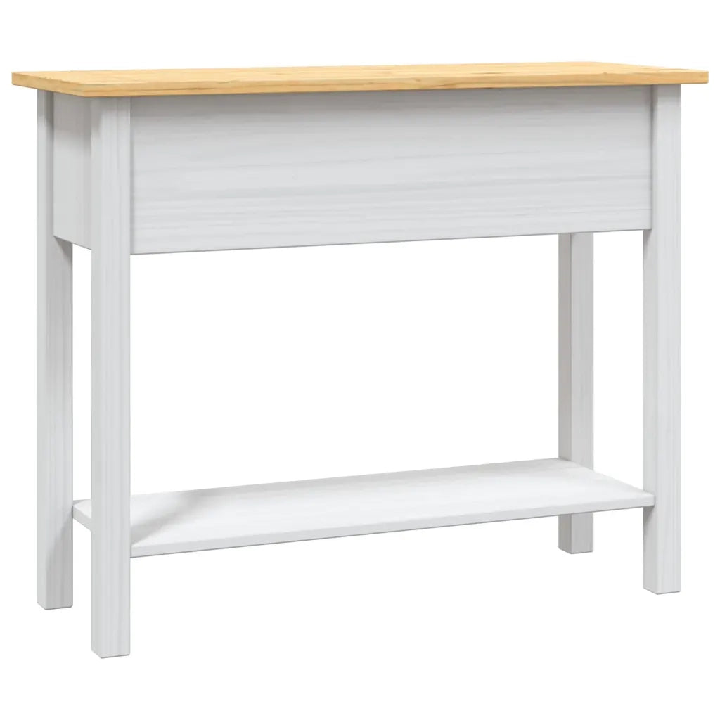 Tavolo Consolle | Tavolo d'Ingresso in Pino Messicano Corona Bianco 90x34,5x73 cm