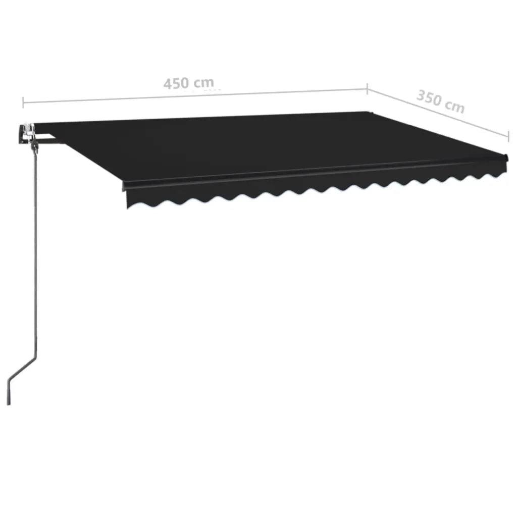Tenda da Sole Retrattile Automatica 450x350 cm Antracite 3069209