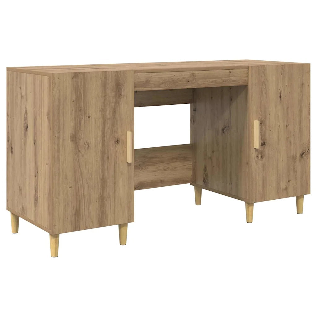Scrivania Rovere artigianale 140 x 50 x 75 cm Legno multistrato