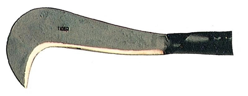 RONCOLA IN ACCIAIO FORGIATO,MANICO A TUBO PASSANTE, CM.40