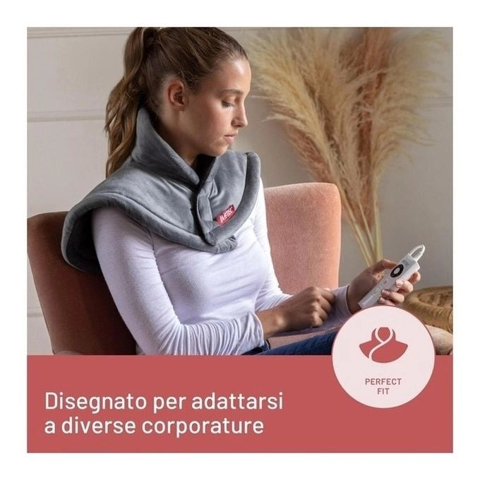 Imetec Intellisense Cervical, Termoforo per Cervicale e Spalle, Cuscino Termico, 47x52 cm, Tessuto Anallergico, 5 Temperature, Electro Block di Sicurezza, Riscaldamento Rapido, Lavabile in Lavatrice