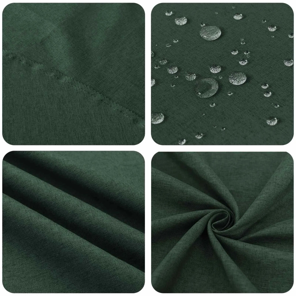 Tovaglia da Tavolo Rettangolare Verde Scuro 110 x 140 cm 42039948