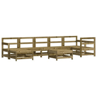 Set Divani da Giardino 8pz con Cuscini Legno Impregnato di Pino 3185891