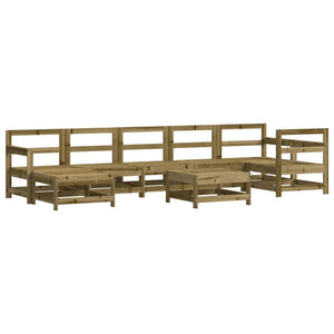 Set Divani da Giardino 8pz con Cuscini Legno Impregnato di Pino 3185891