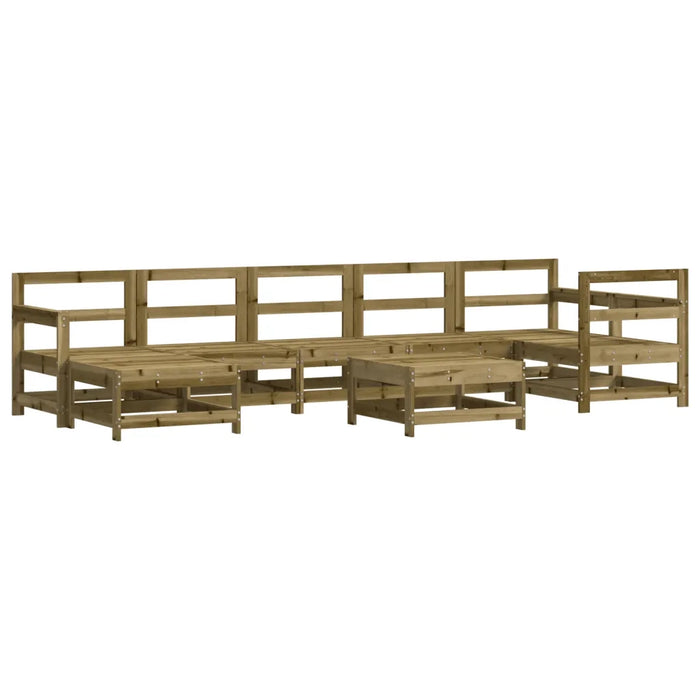 Set Divani da Giardino 8pz con Cuscini Legno Impregnato di Pino 3185891