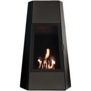 Biocamino pavimento Shanghai Nero 3 kW – altezza 121 cm, vetro frontale, design acciaio – Tecno Air System