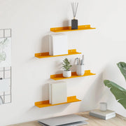 Mensola sospesa 4 pcs Giallo senape 40 x 8,5 x 2,5 cm Acciaio