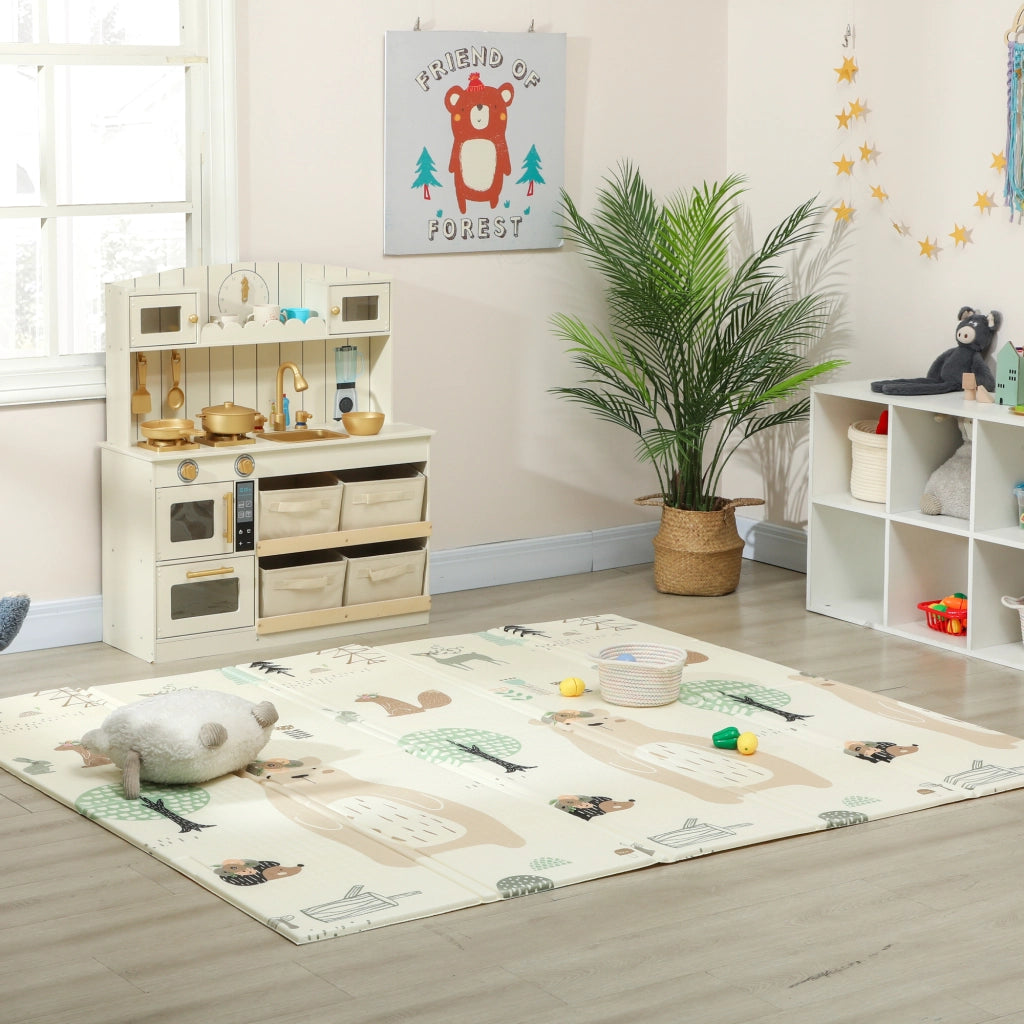 Tappeto per Bambini Bosco Impermeabile ¨C zephmum ¨C Multicolore XPE 196x176x1.5 cm