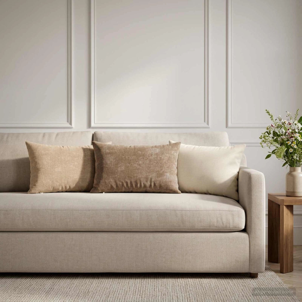 Federa 6 pz HEERLEN Marrone 30 x 50 cm Tessuto Chenille 907798