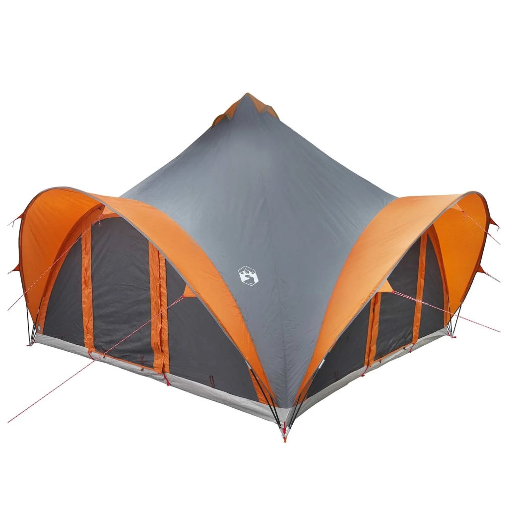 Tenda Tipi Grigio e arancione 6 persone Poliestere e Acciaio 42028625