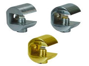 MENSOLE A MORSETTO FRESATA- - mm.23x23h. cromo satinato - 4 pezzi