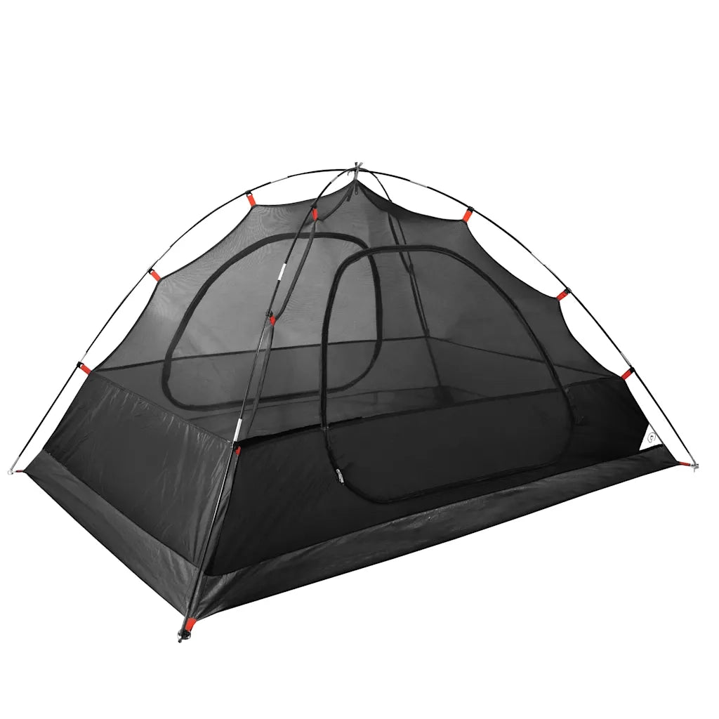 Tenda Campeggio a Cupola 2 Persone Bianca Tessuto Oscurante 94326