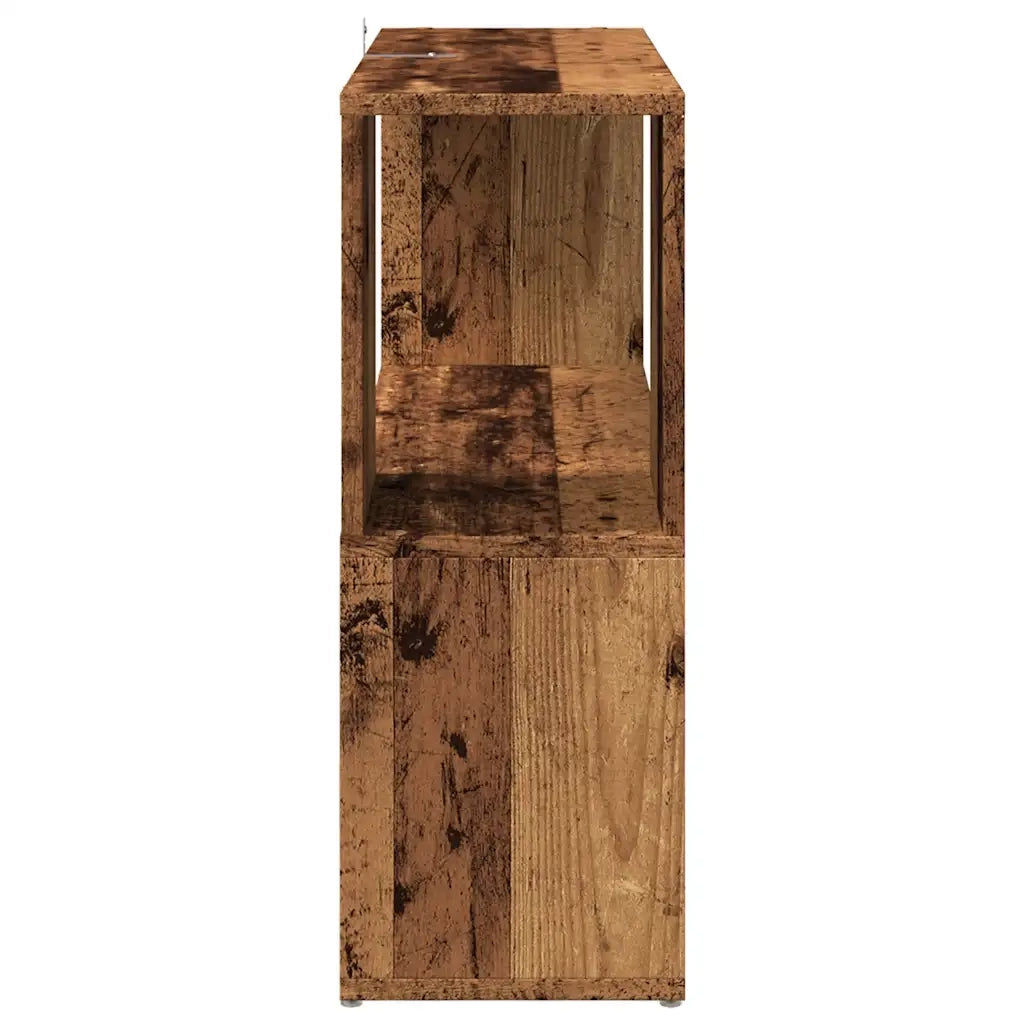 Libreria Divisorio-Scaffale per Libri-Mobile di Stoccaggio Legno Antico 80x24x63 cm