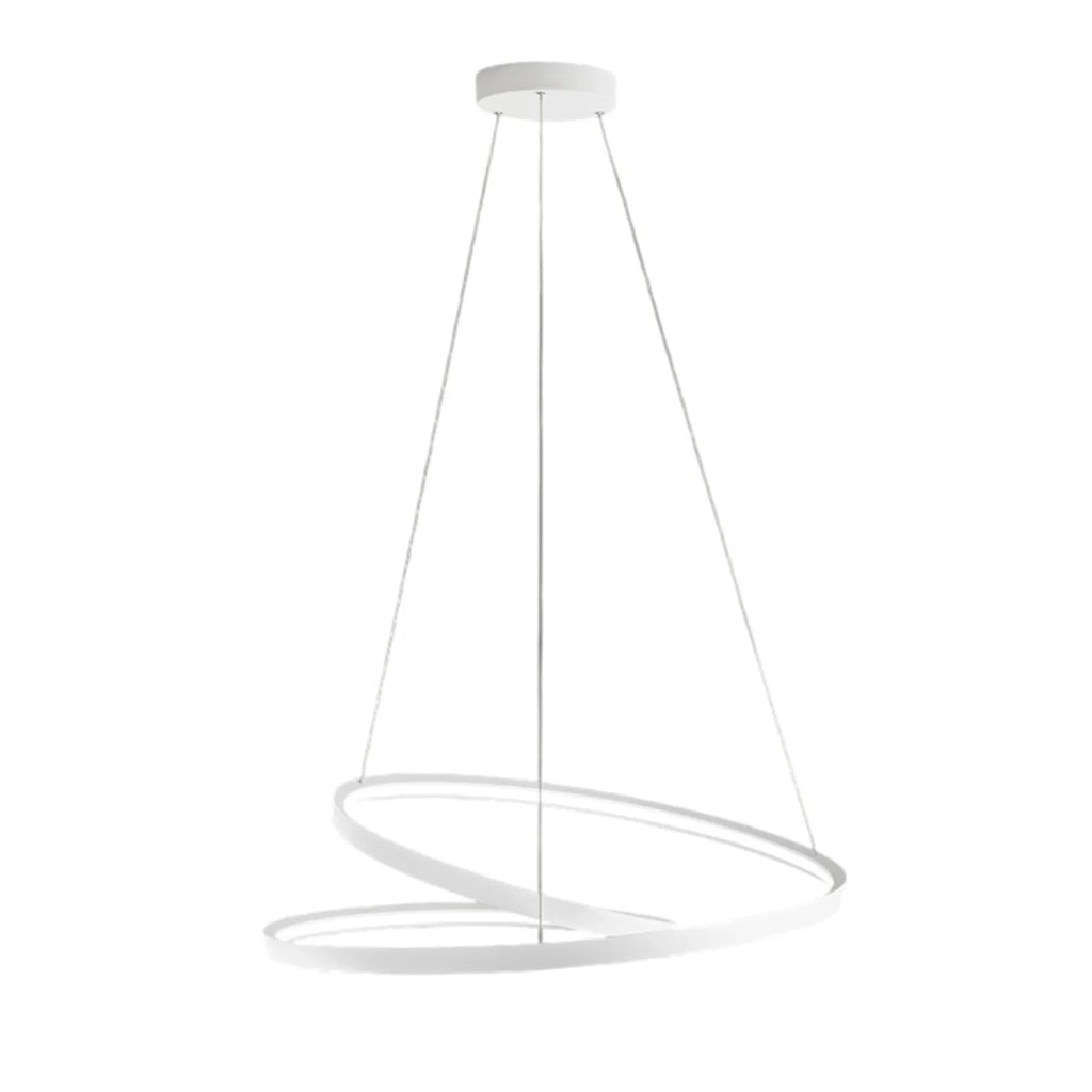 Sospensione Moderna Ritmo Metallo Bianco Led 55W Dimmerabile Ip20