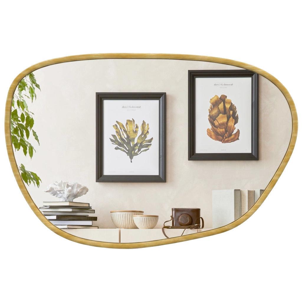 Specchio da parete asimmetrico ¨C Xylo ¨C vetro temperato 90x60cm naturale