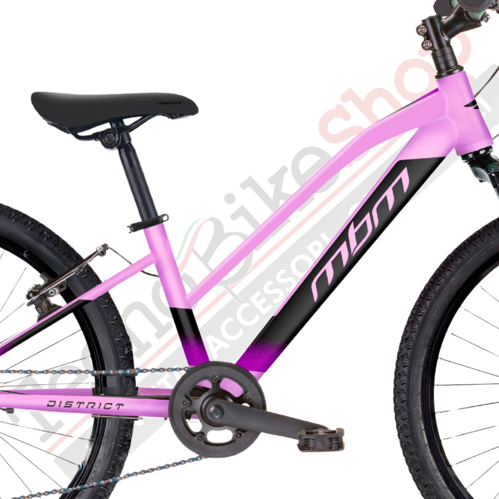 Bicicletta MTB da Ragazza MBM District 24" con Cambio 18 Velocità-Rosa