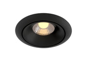 Maytoni Lampada da incasso moderna Yin 1 luce LED integrato nero metallo