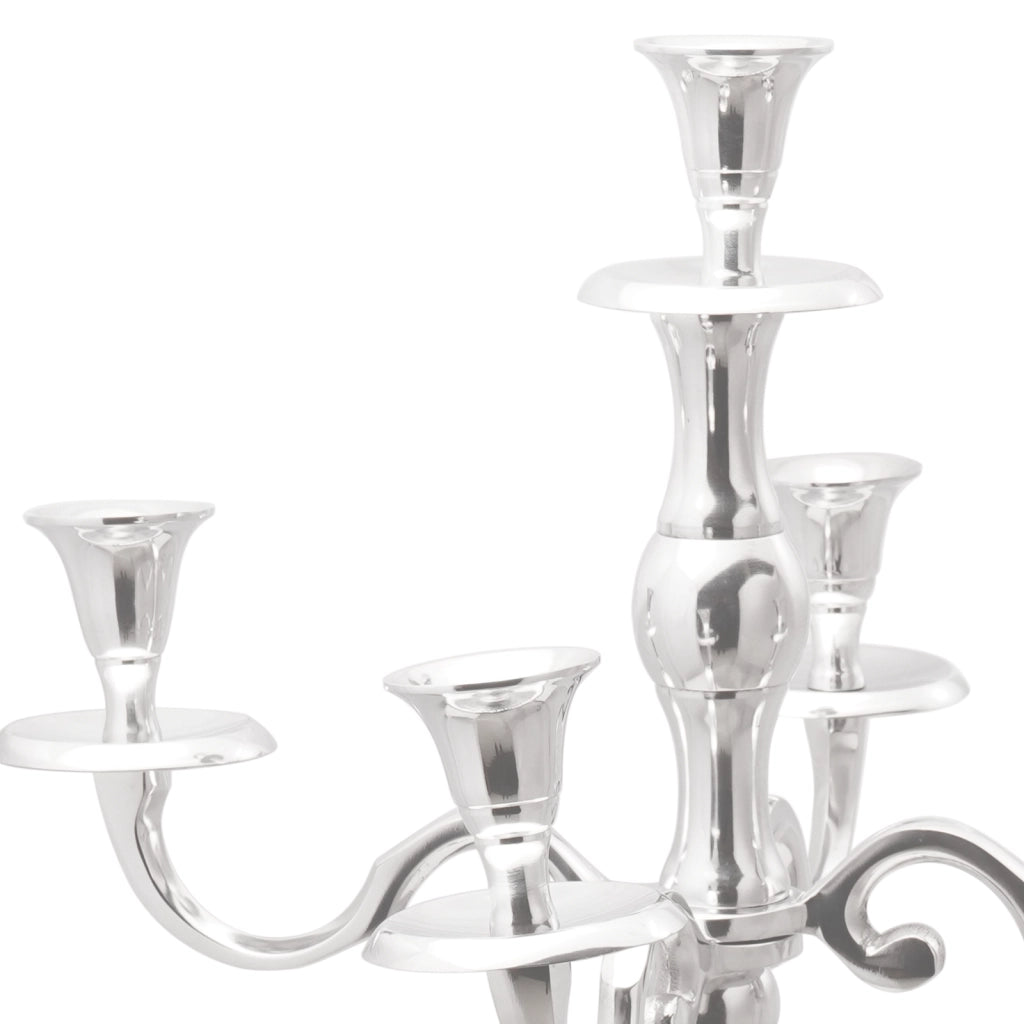 Portacandele Argento 32x32x79.5 cm Alluminio