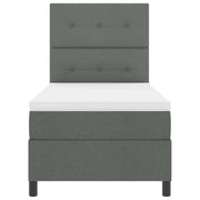 Letto a molle con materasso Grigio scuro 90 x 200 cm Tessuto 3342838