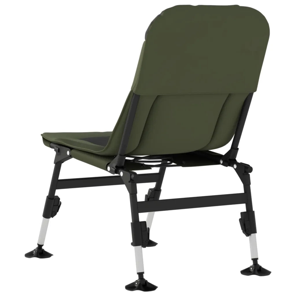 Sedia da Giardino | Sedia da Pesca con Gambe Anti Fango Regolabili Pieghevole Verde