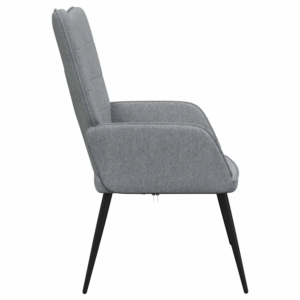 Poltrona | Sedia Relax Grigio Chiaro in Tessuto