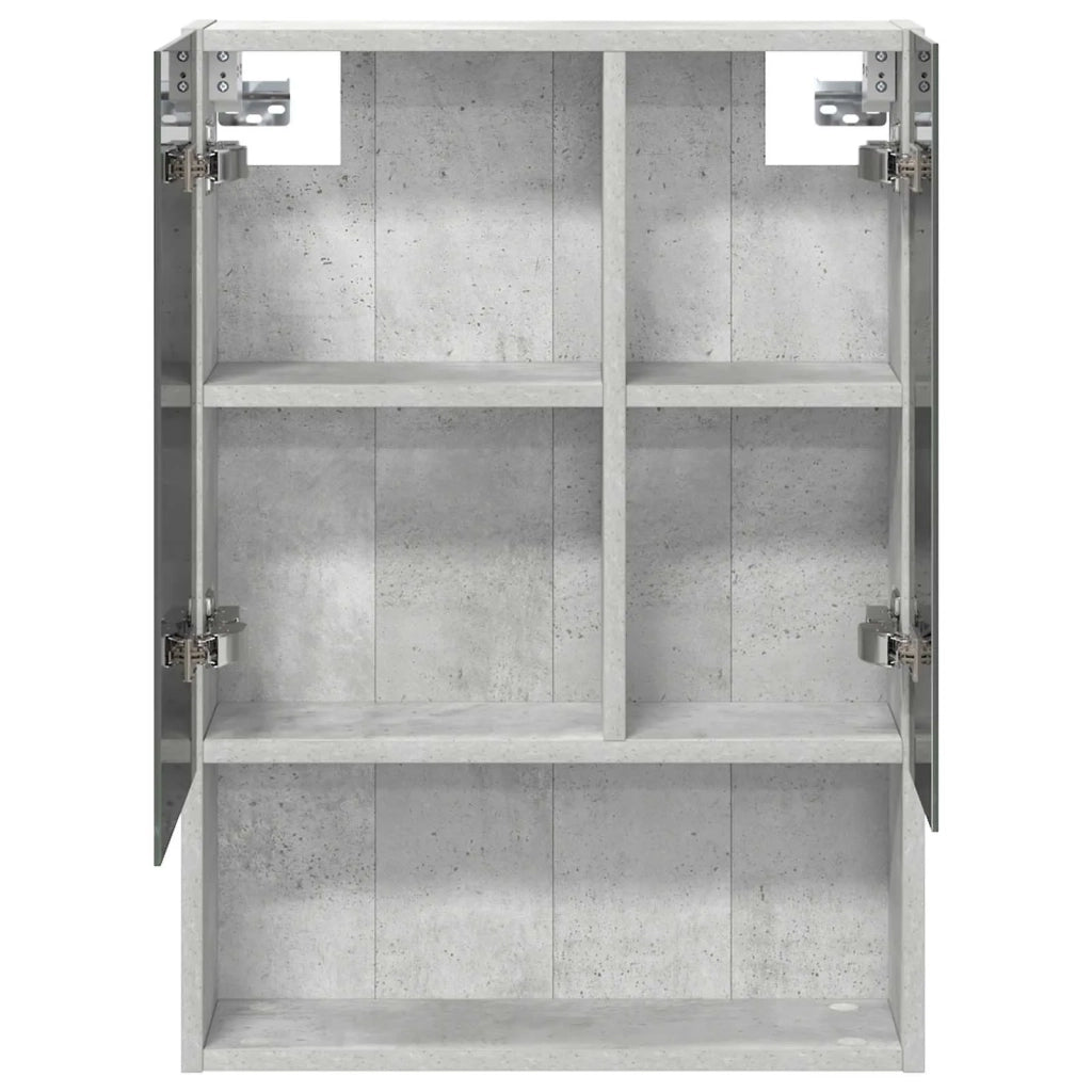 Mobiletto per specchio da bagno con lo scaffale Grigio cemento 889202
