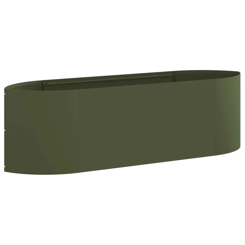 Letto rialzato da giardino Verde Oliva 140 x 40 x 40 cm Acciaio 8011715