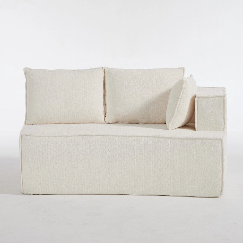 Divano 2 posti ¨C Minimal ¨C Bianco in velluto imbottito