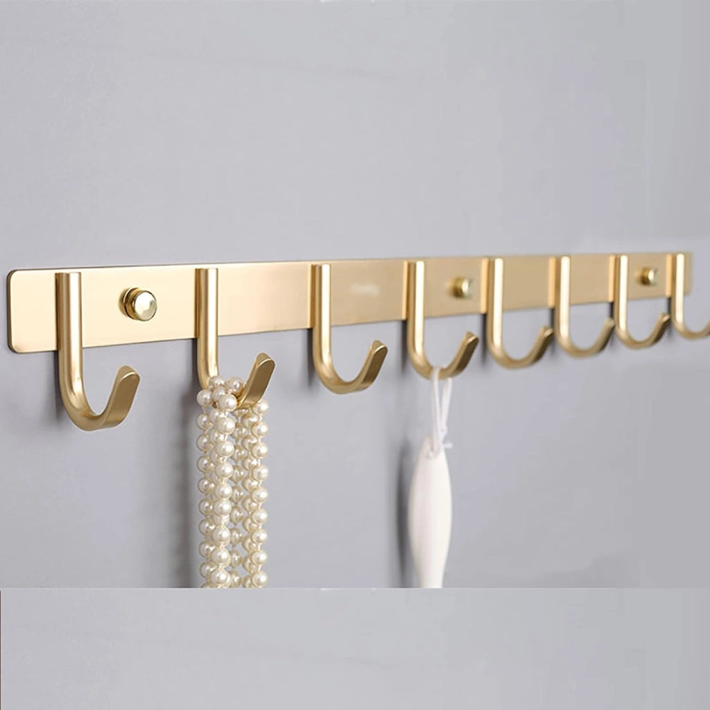 Appendiabiti/Gancio in Alluminio Spaziale/Appendiabiti da Parete Cucina Bagno Porta sul Muro Dietro Il camerino Vestiti Asciugamano Gancio Appendiabiti (Colore : F, Dimensioni : 60CM)