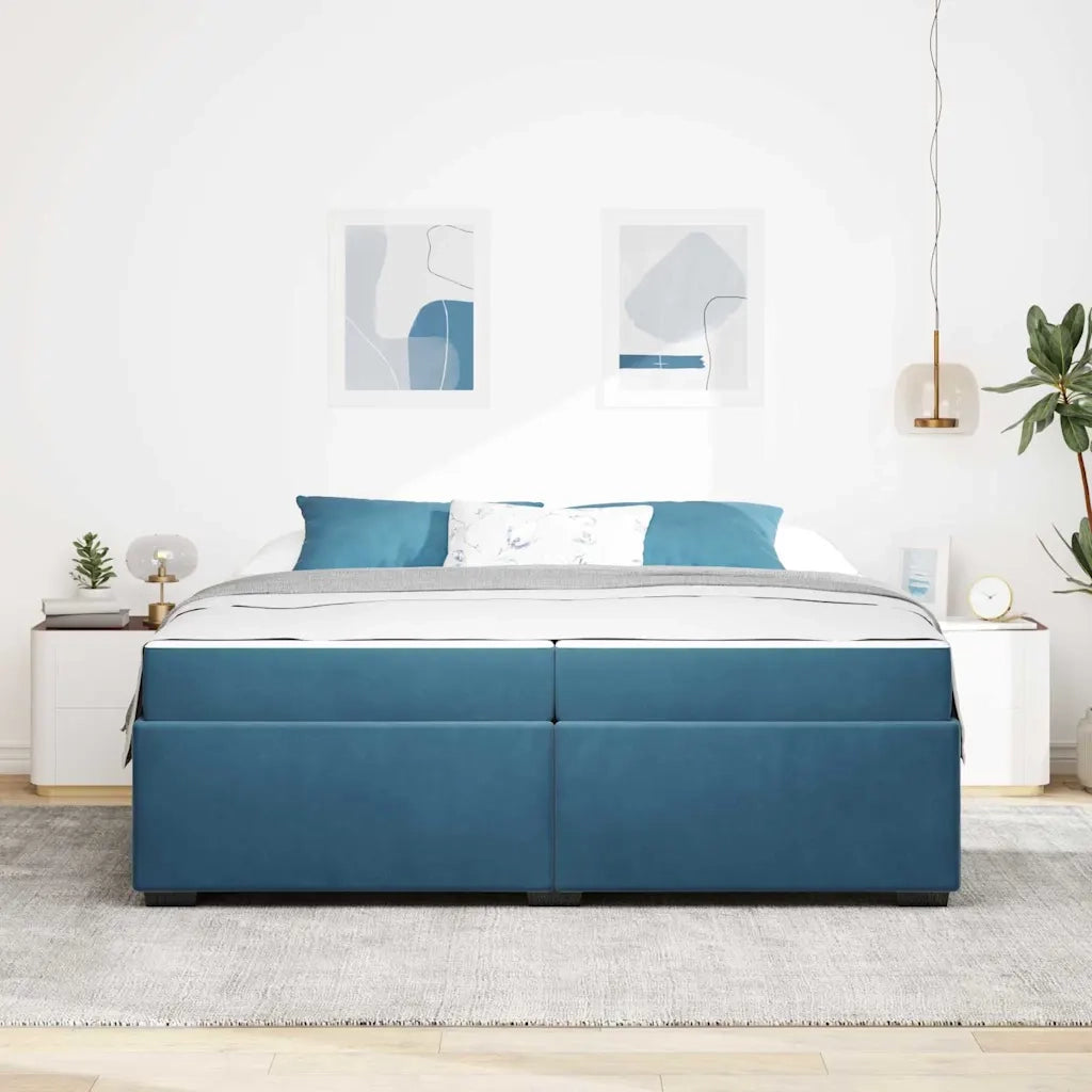 vidaXL Struttura del letto Blu scuro 200 x 200 cm Velluto
