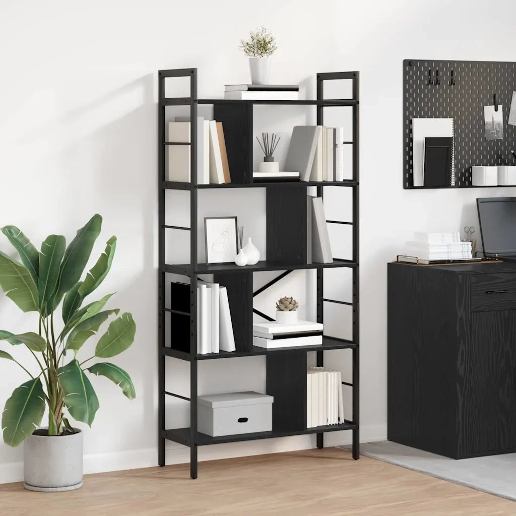 Libreria Rovere Nero 75 x 30 x 156 cm Legno multistrato