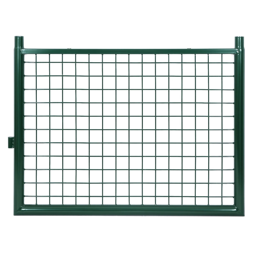 Cancello da giardino in acciaio zincato cancello da giardino cancello per recinzione con serratura maniglia e chiave 106 x 125 cm (L x A) verde 12_0001944