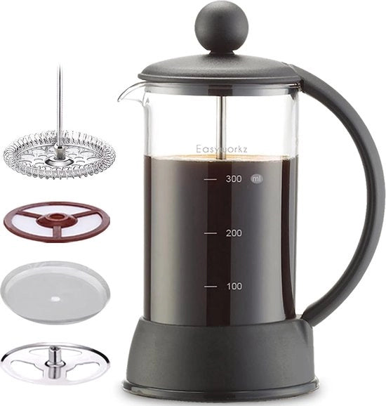 Caffettiera a 350ml con vetro borosilicato termoresistente - Elegante Cafetière