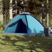 Tenda da Campeggio a Cupola per 4 Persone Blu Impermeabile 94763