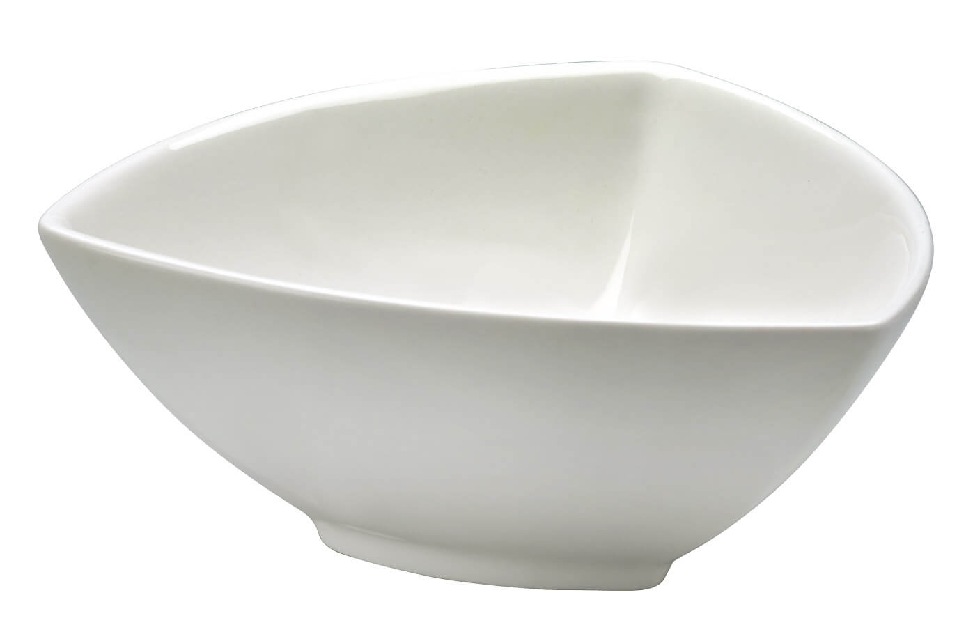 Set 6 Coppette Triangolari 13x13x5,5 cm in Porcellana Allluminica Kaleidos Aluxina Bianche