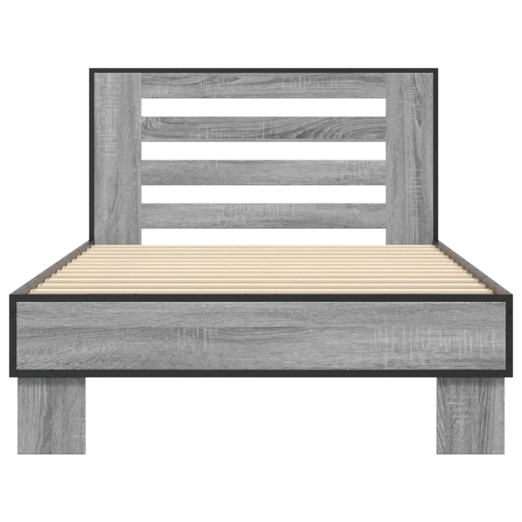 Giroletto Grigio Sonoma 75x190cm in Legno Multistrato e Metallo 845660