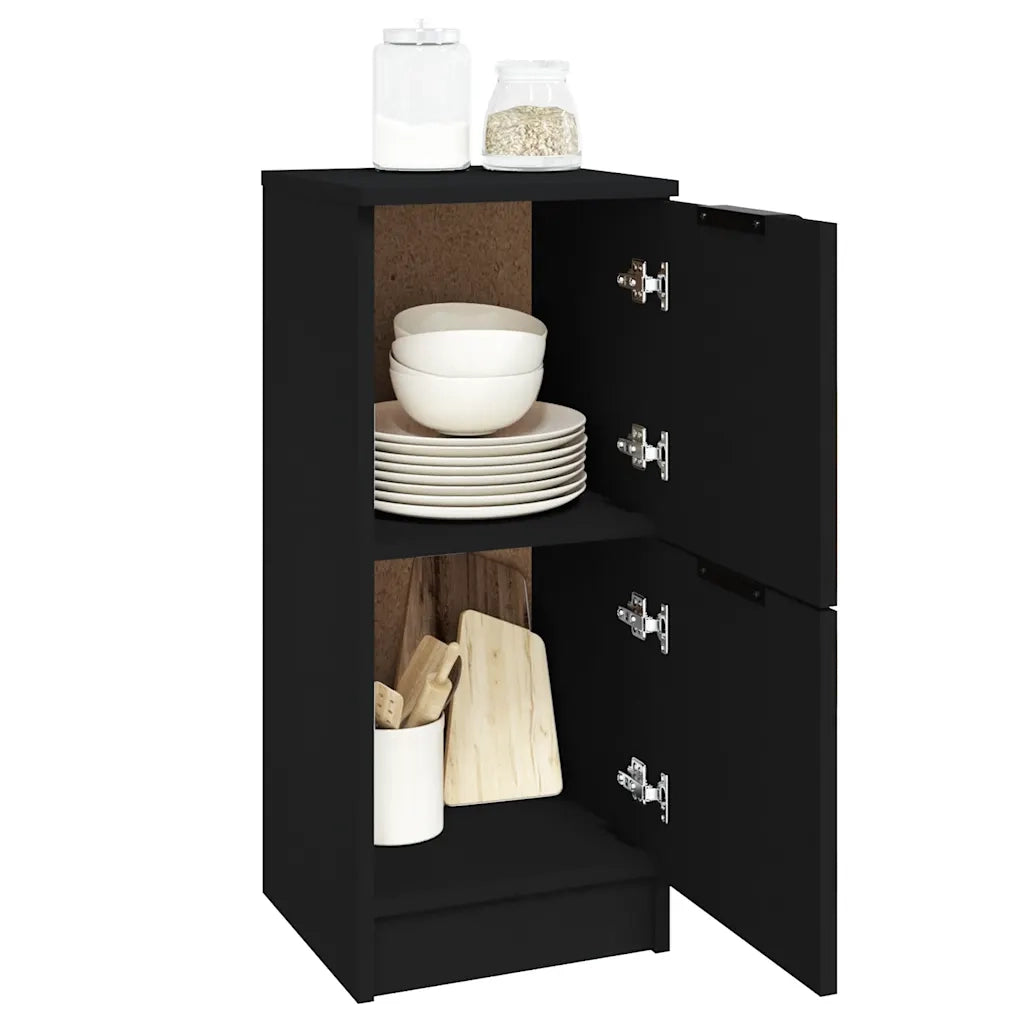 Credenza Nera 30x30x70 cm in Legno Multistrato 811171