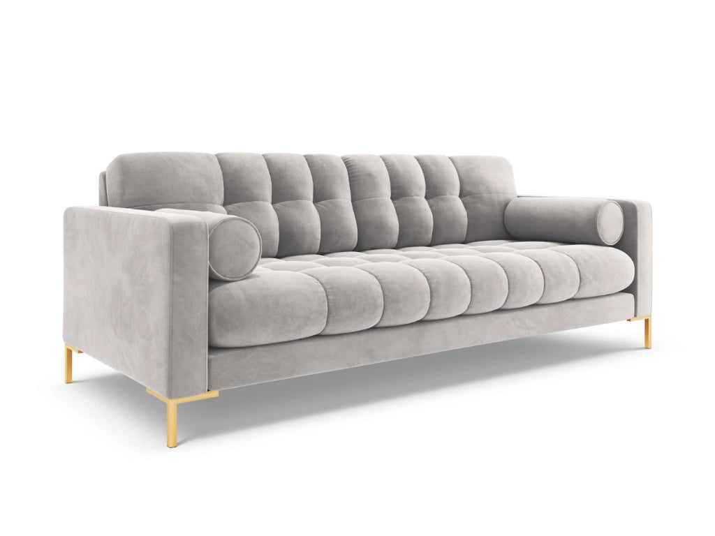 Cosmopolitan Design - Divano "Bali" 4 posti in velluto argento 