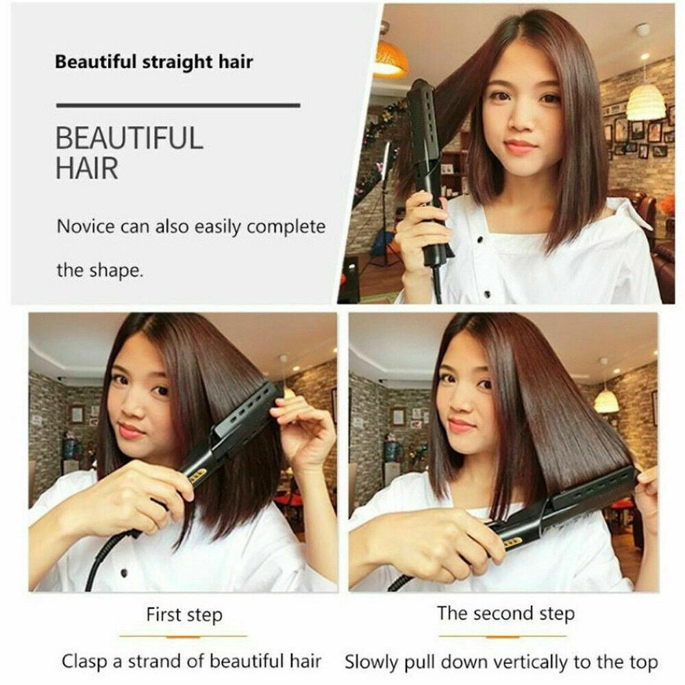 Trade Shop - Piastra Per Capelli Ionico A Vapore In Tormalina Professionale Super Lisciante -